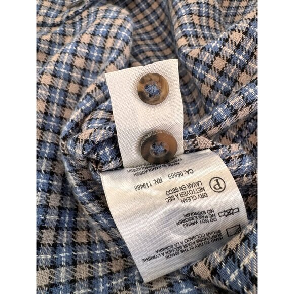 New Report Collection Men's Size M Blue Plaid Soft Touch Flannel Shirt - Picture 11 of 11
